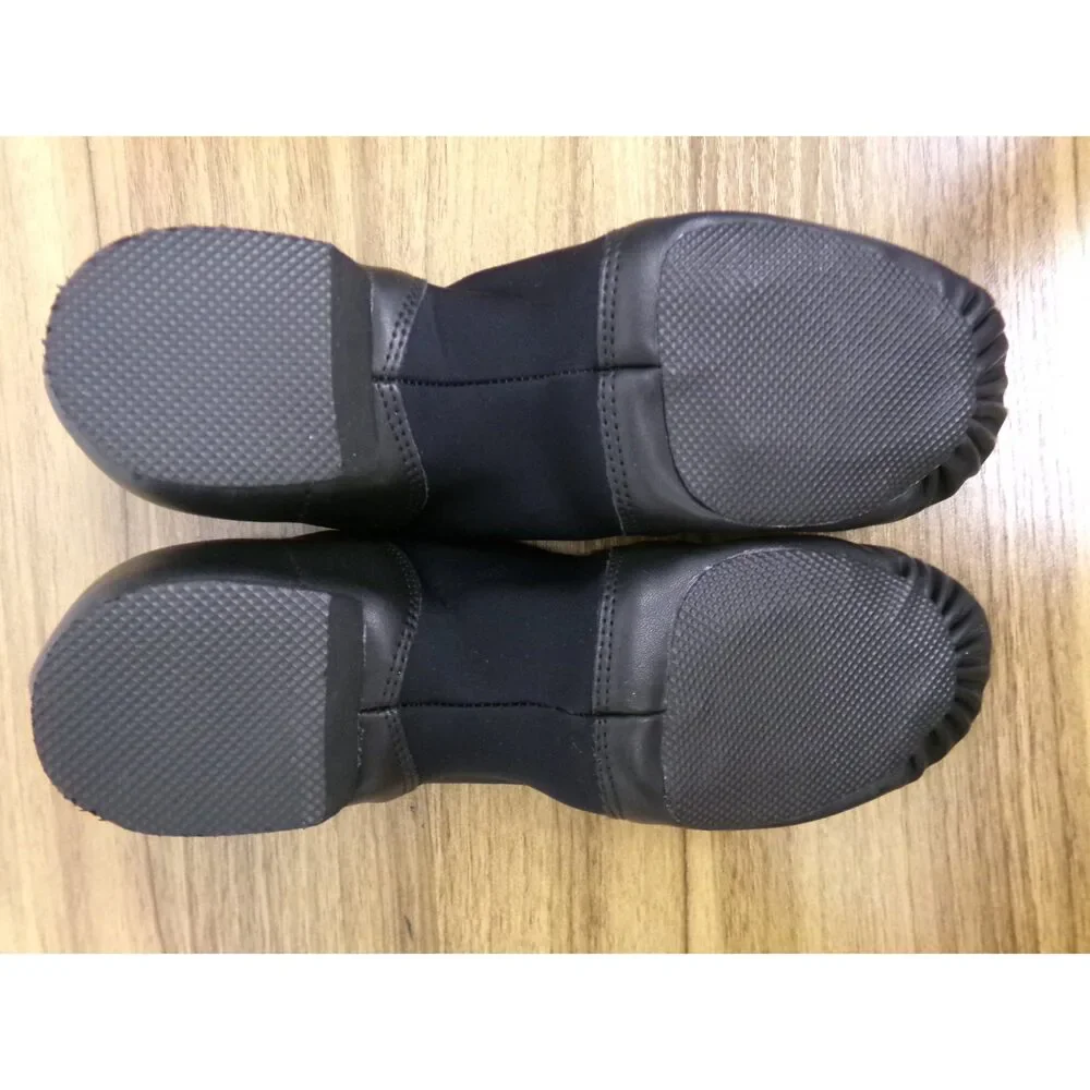 Pre-Owned Dance Jazz Shoes 9M Black Kids Pull On Leather Split Sole